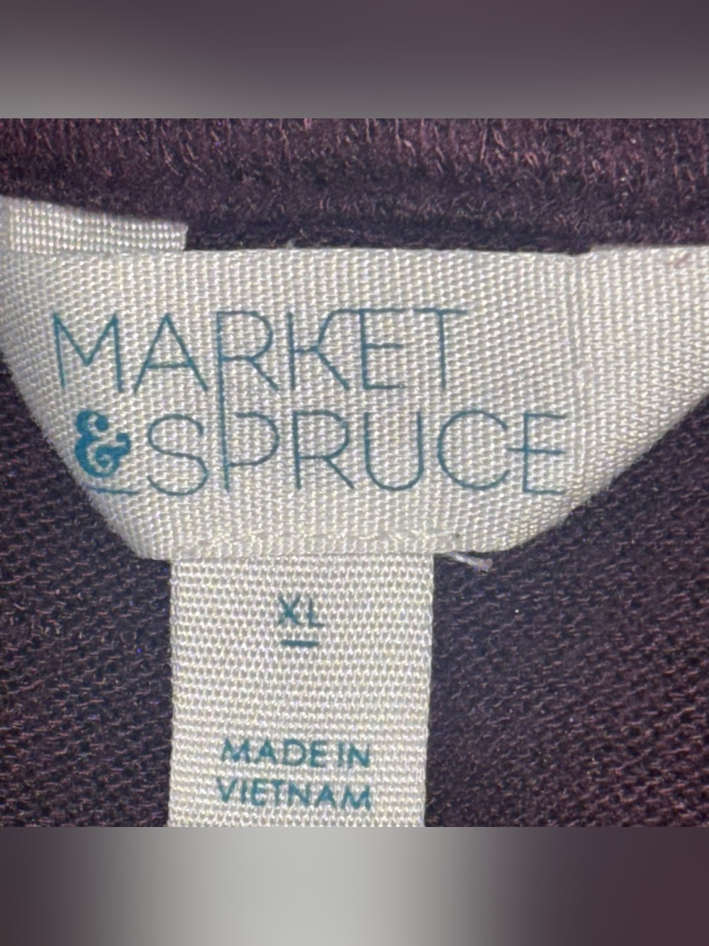 Market & Spruce Cozy Raglan Sweatshirt Pullover Top - Dark Plum Purple - Size XL - Picture 6 of 7
